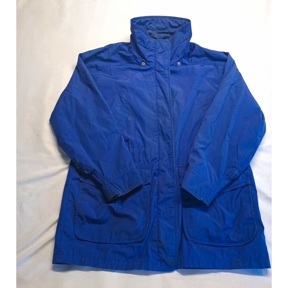 Vintage Pacific Trail Jacket Large Blue Plaid Lined Utility Field Coat Korea